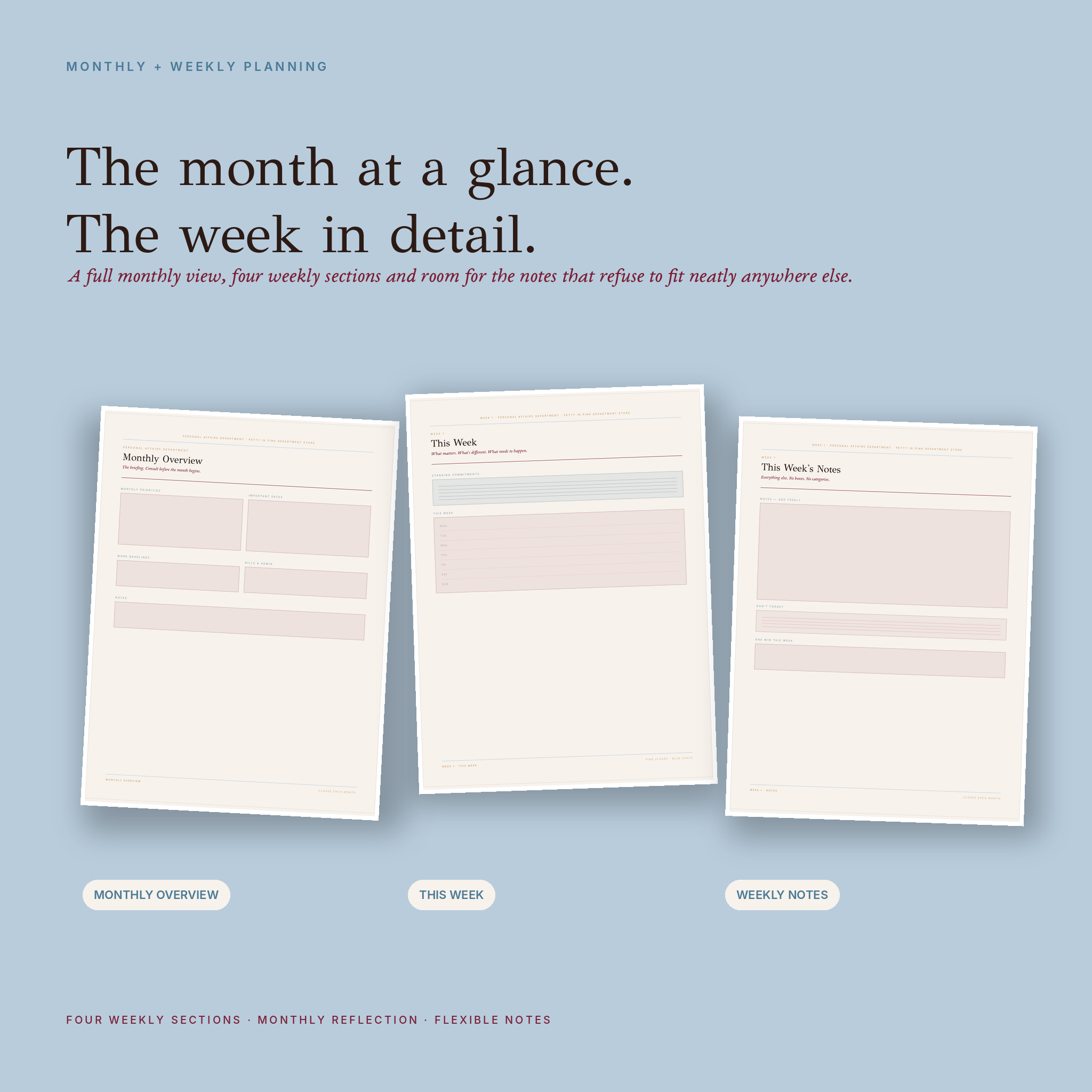Never Missed a Thing — School-Age Monthly Planner
