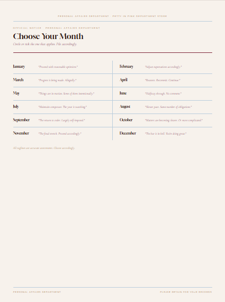 Never Missed a Thing — School-Age Monthly Planner